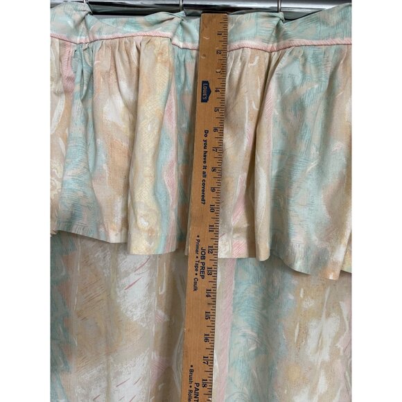 VTG Croscill Home Fashions Watercolor Shower Curtain Ruffle valance Fabric boho - Picture 4 of 11